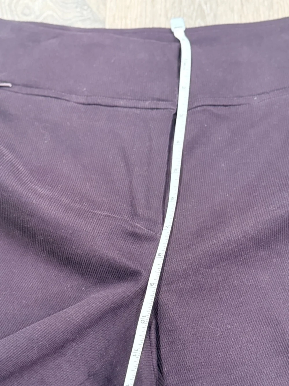 Eileen Fisher Women’s Petite Deep Plum Corded Wide Capri Pants Size SP - Picture 7 of 10